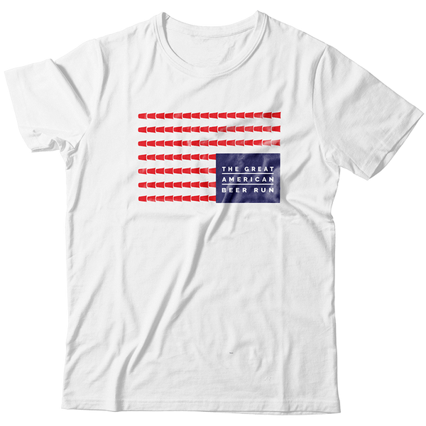 Beer Run American Flag Tee