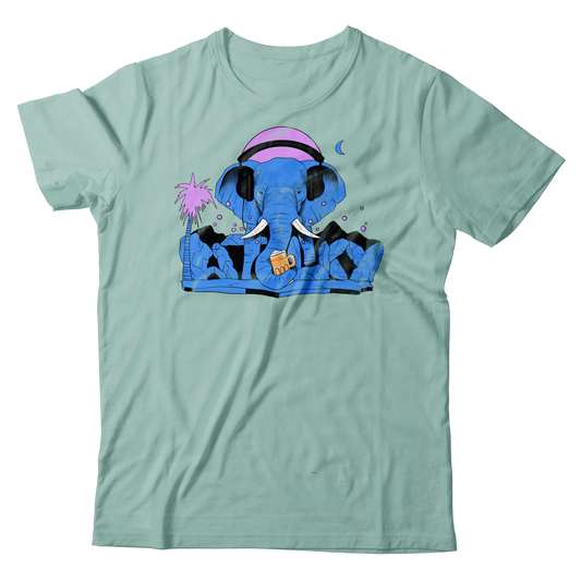 Atlantucky Thirsty Elephant Tee - Caribbean Blue