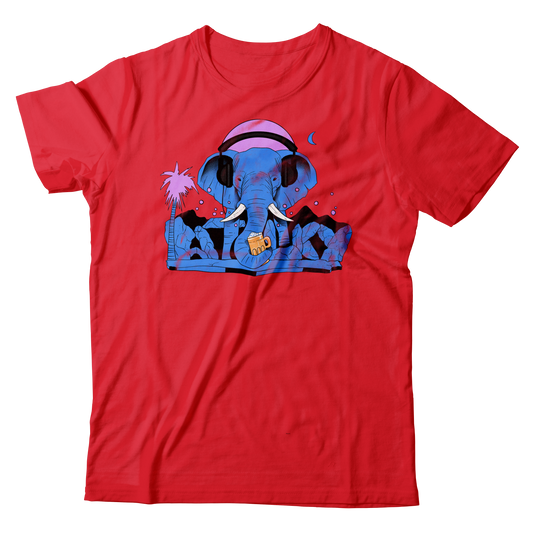 Atlantucky Thirsty Elephant Tee - Deck Chair Red