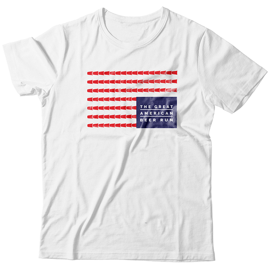 Beer Run American Flag Tee